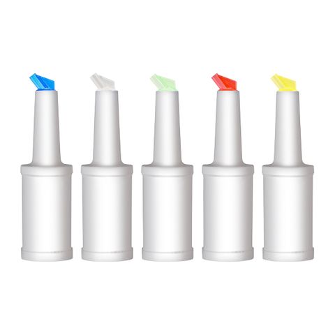 CHEF INOX BEVERAGE DISPENSER COMPLETE w/FIVE SPOUTS PL 1lt (*04181*) = PACK OF 5 X EACHES