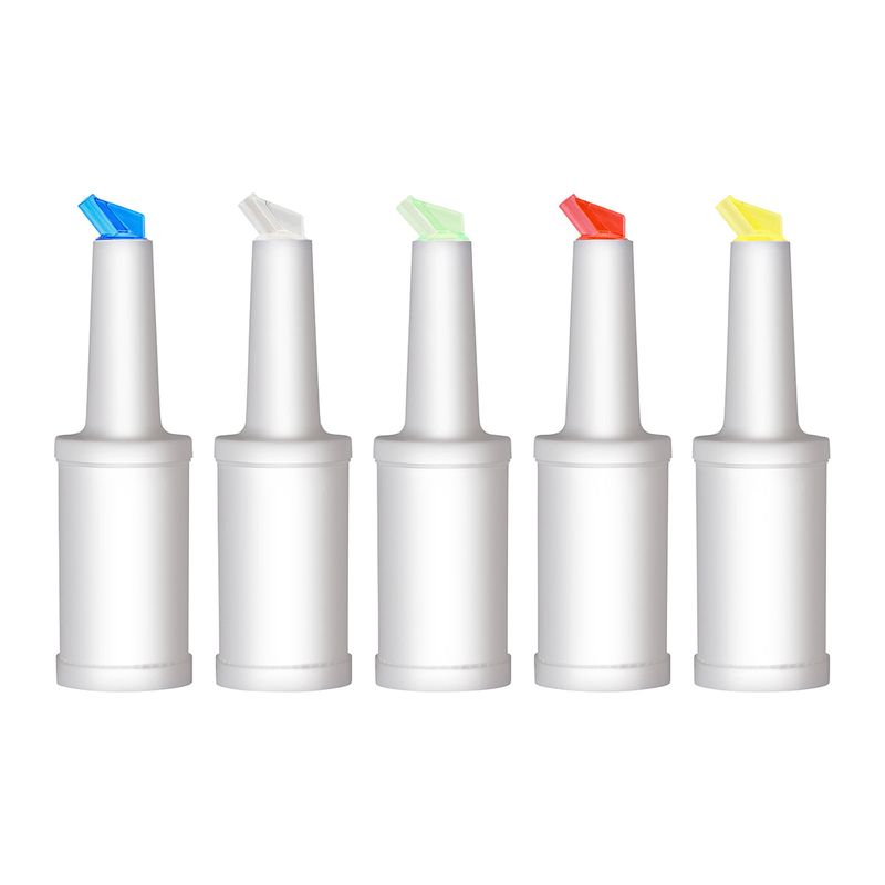 CHEF INOX BEVERAGE DISPENSER COMPLETE w/FIVE SPOUTS PL 1lt (*04181*) = PACK OF 5 X EACHES