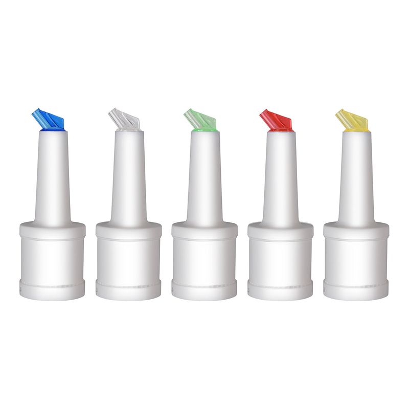 CHEF INOX BEVERAGE DISPENSER COMPLETE w/FIVE SPOUTS PL 500ml (*04180*) = PACK OF 5 X EACHES