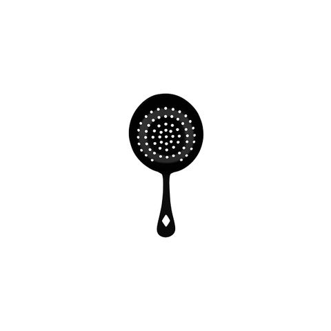 CHEF INOX ICE SCOOP/ROUND JULEP PERF BLACK COATED 80x160mm (*07918*) =  1 X EACH