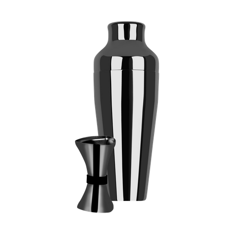 ZANZI COCKTAIL SET GUN METAL 2pc (*Z9004*) =  1 X SET