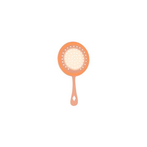 CHEF INOX ICE SCOOP/ROUND JULEP PERF COPPER PLATED 80x160mm (*07916*) =  1 X EACH