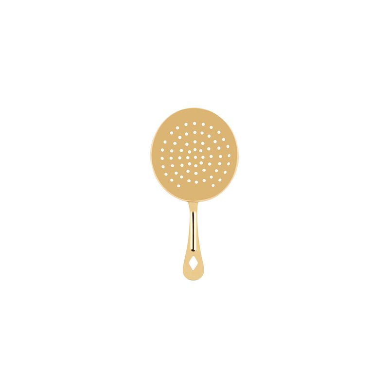 CHEF INOX ICE SCOOP/ROUND JULEP PERF GOLD PLATED 80x160mm (*07917*) =  1 X EACH