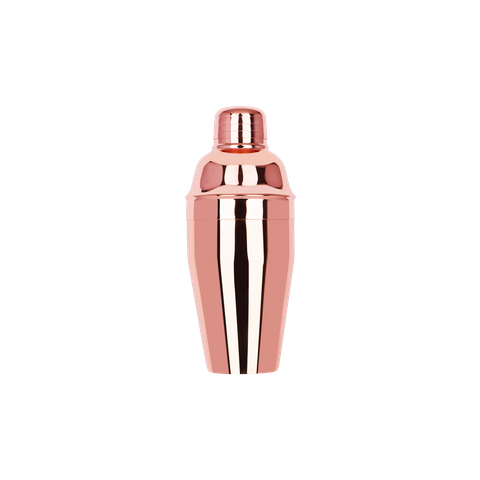 ZANZI CLASSIC CLUB COCKTAIL SHAKER 3pc ROSE GOLD 300ml (*Z0102*) =  1 X EACH