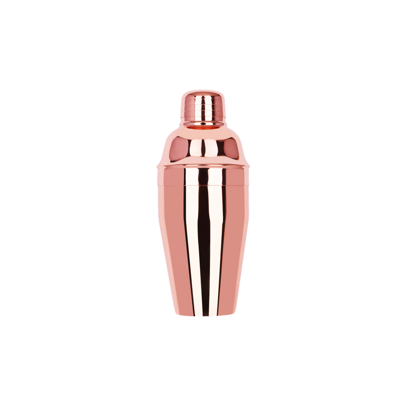 ZANZI CLASSIC CLUB COCKTAIL SHAKER 3pc ROSE GOLD 300ml (*Z0102*) =  1 X EACH