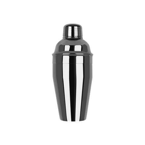 ZANZI CLASSIC CLUB COCKTAIL SHAKER 3pc GUN METAL 500ml (*Z0114*) =  1 X EACH
