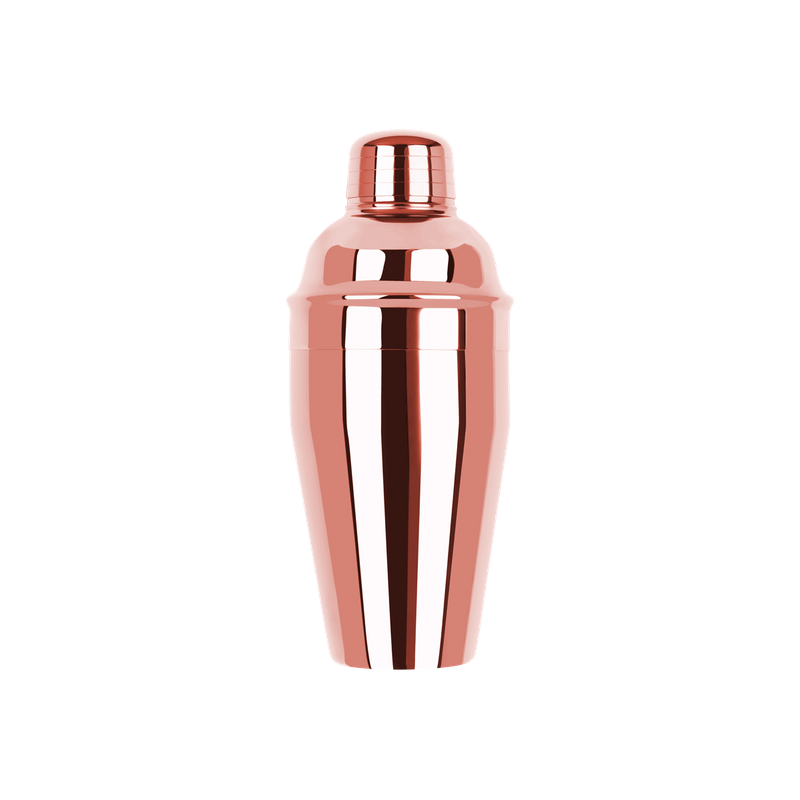 ZANZI CLASSIC CLUB COCKTAIL SHAKER 3pc ROSE GOLD 500ml (*Z0112*) =  1 X EACH