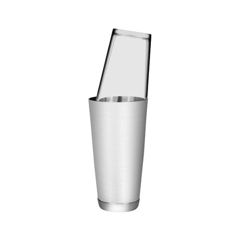 CHEF INOX COCKTAIL SHAKER BOSTON STL BASE w/GLASS 18/8 588ml (*07950*) = PACK OF 12 X EACHES