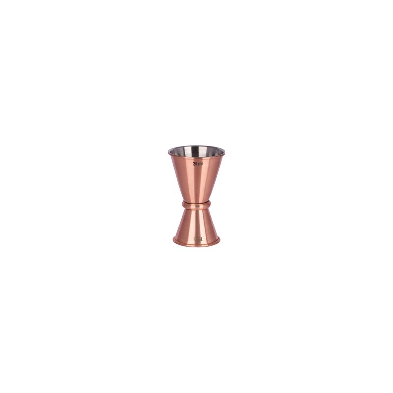 CHEF INOX JAPANESE JIGGER ROLLED EDGES COPPER PLATED 15/30ml (*77084*) =  1 X EACH