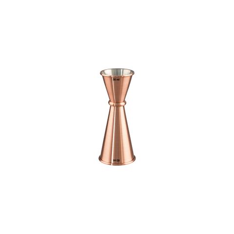 CHEF INOX JAPANESE JIGGER ROLLED EDGES COPPER PLATED 30/60ml (*77085*) =  1 X EACH