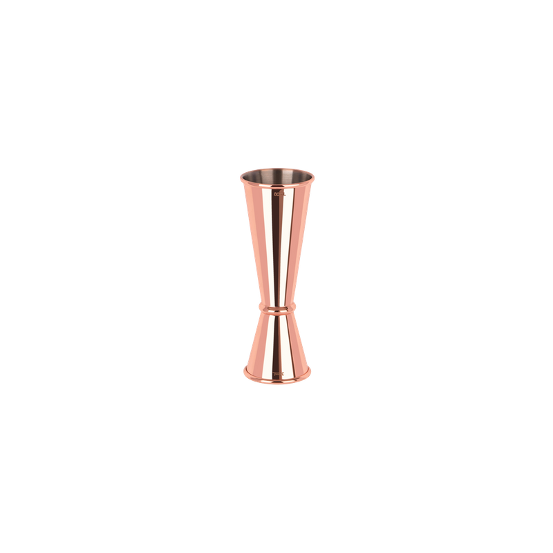 ZANZI TOKYO JIGGER w/CURLED EDGE ROSE GOLD 30/60ml (*Z0610*) =  1 X EACH