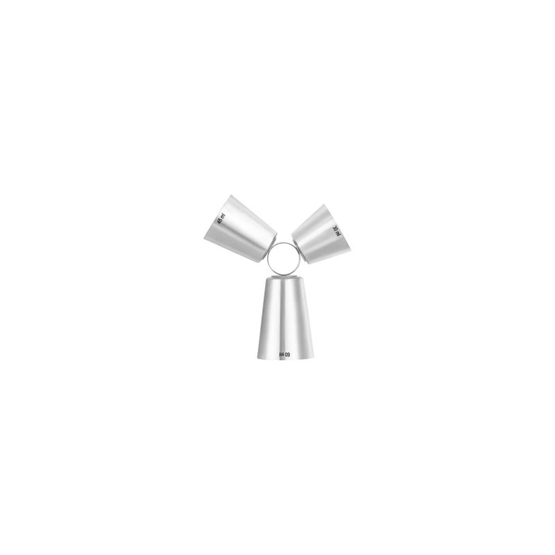 ZANZI TRIPLE JIGGER S/S 30/45/60ml (*Z0625*) =  1 X EACH