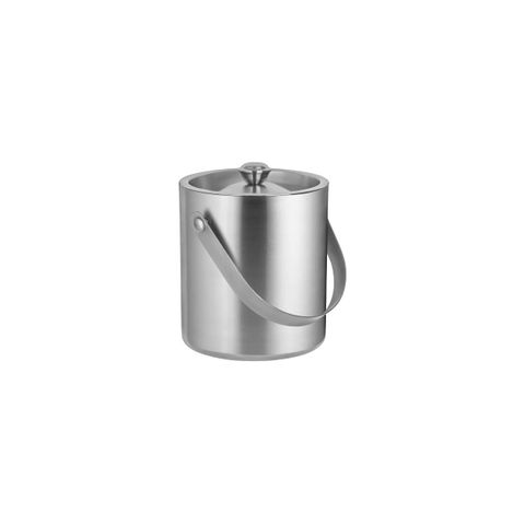 ZANZI DOUBLE WALL ICE BUCKET w/LID&HDL S/S 130x135mm 1.1lt (*Z1010*) =  1 X EACH