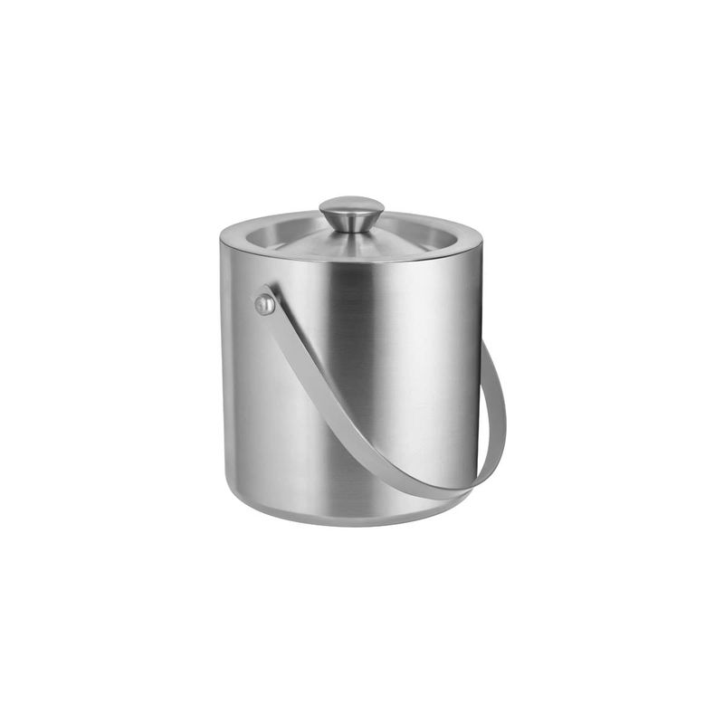 ZANZI DOUBLE WALL ICE BUCKET w/LID&HDL S/S 150x150mm 2.0lt (*Z1011*) =  1 X EACH