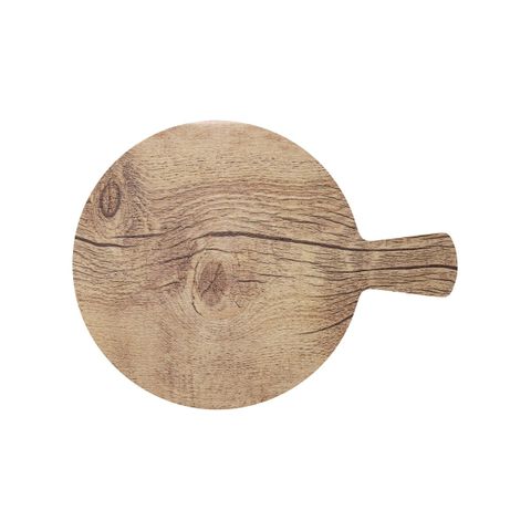 CHEF INOX ROUND PIZZA BOARD w/HDL MA 372mm OAK WOOD EFFECT (*46712*) =  1 X EACH