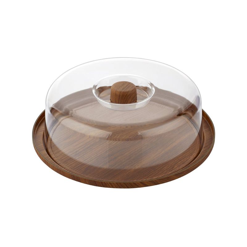 EVELIN CAKE PLATTER & COVER SET 300x110mm (*EVE10501*) =  1 X EACH