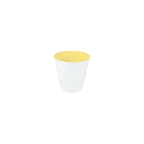 JAB SORBET-LEMON/WHITE BODY ESPRESSO CUP 75mm 200ml (*48641*) = PACK OF 12 X EACHES