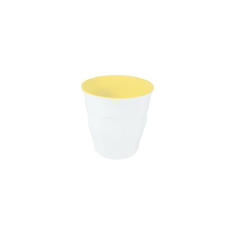 JAB SORBET-LEMON/WHITE BODY TUMBLER 90mm 300ml (*48643*) = PACK OF 6 X EACHES