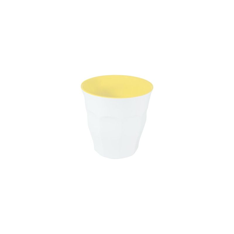 JAB SORBET-LEMON/WHITE BODY TUMBLER 90mm 300ml (*48643*) = PACK OF 6 X EACHES