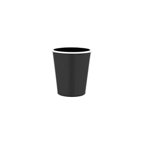 JAB VINTAGE BLACK/WHITE RIM ENAMEL LOOK TUMBLER 80x90mm (*49949*) = PACK OF 6 X EACHES