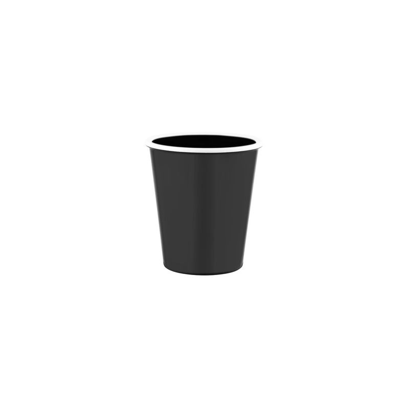 JAB VINTAGE BLACK/WHITE RIM ENAMEL LOOK TUMBLER 80x90mm (*49949*) = PACK OF 6 X EACHES