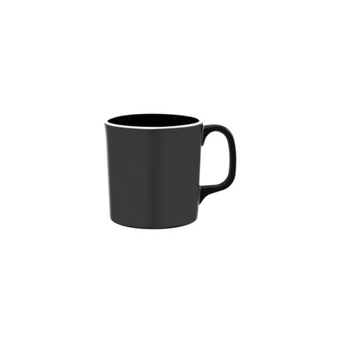 JAB VINTAGE BLACK/WHITE RIM ENAMEL LOOK MUG  80x85mm (*49948*) = PACK OF 6 X EACHES
