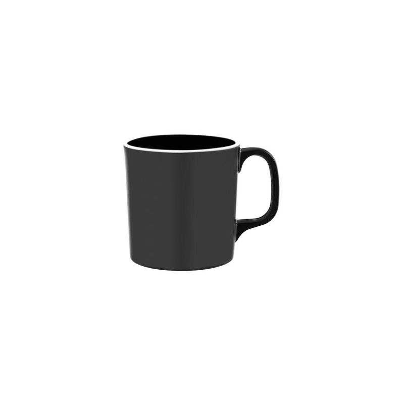 JAB VINTAGE BLACK/WHITE RIM ENAMEL LOOK MUG  80x85mm (*49948*) = PACK OF 6 X EACHES
