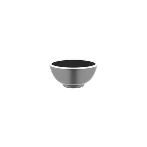 JAB VINTAGE GREY/WHITE RIM ENAMEL LOOK ROUND BOWL 125x60mm (*49965*) = PACK OF 24 X EACHES