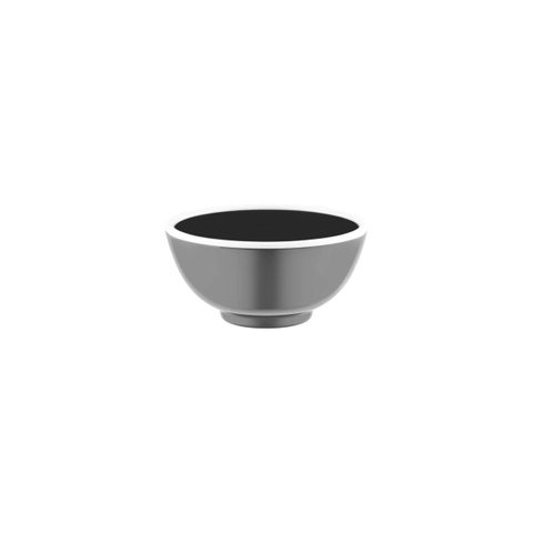JAB VINTAGE GREY/WHITE RIM ENAMEL LOOK ROUND BOWL 150x70mm (*49966*) = PACK OF 6 X EACHES