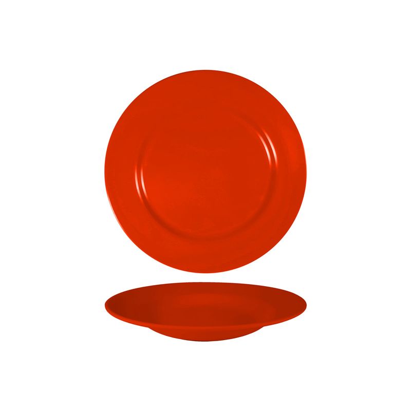 SUPERWARE RED ROUND SOUP PLATE 230mm (*SUPER20504*) = PACK OF 12 X EACHES