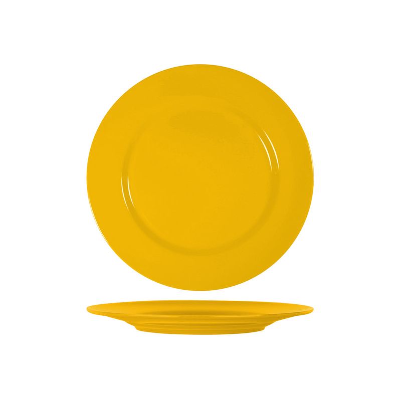 SUPERWARE DARK YELLOW ROUND PLATE RIM 260mm (*SUPER20603*) = PACK OF 48 X EACHES