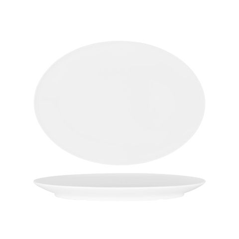 SUPERWARE OVAL PLATTER 360mm COUPE WHITE (*49658*) = PACK OF 12 X EACHES