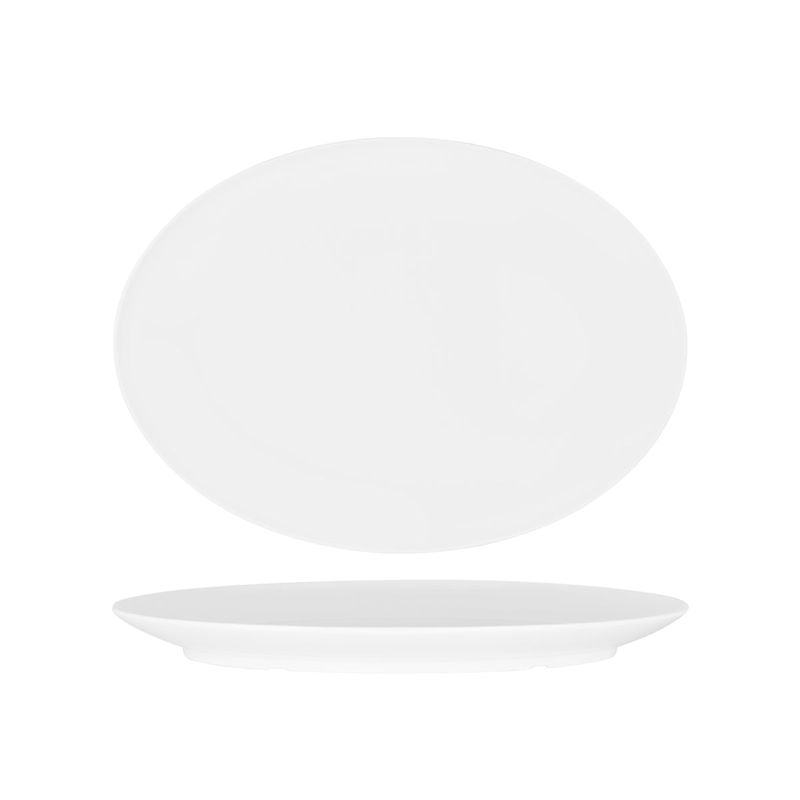 SUPERWARE OVAL PLATTER 360mm COUPE WHITE (*49658*) = PACK OF 12 X EACHES