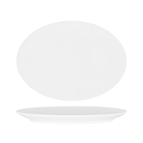 SUPERWARE OVAL PLATTER 410mm COUPE WHITE (20125) (*49660*) = PACK OF 6 X EACHES