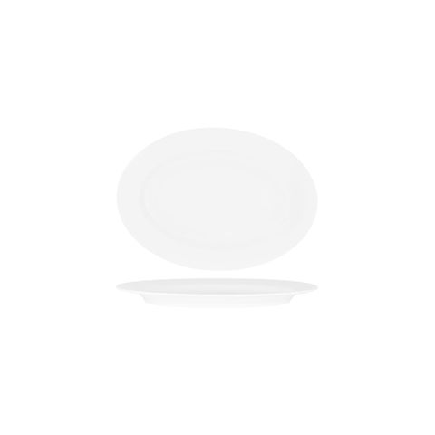 SUPERWARE OVAL PLATTER 240mm RIMMED WHITE (20122) (*49640*) = PACK OF 12 X EACHES