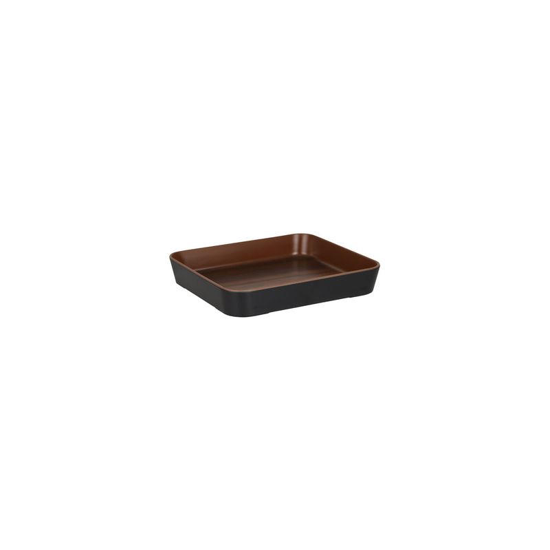 ZICCO MELAMINE INROOM BENT INSERT WALNUT/BLK 204x178x32.5mm (*46395*) = PACK OF 12 X EACHES