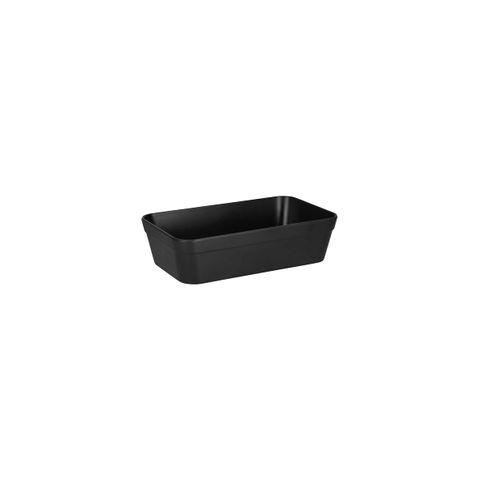 ZICCO MELAMINE LARGE INSERT BOWL SOLID BLACK 230x140x60mm (*46388*) = PACK OF 6 X EACHES