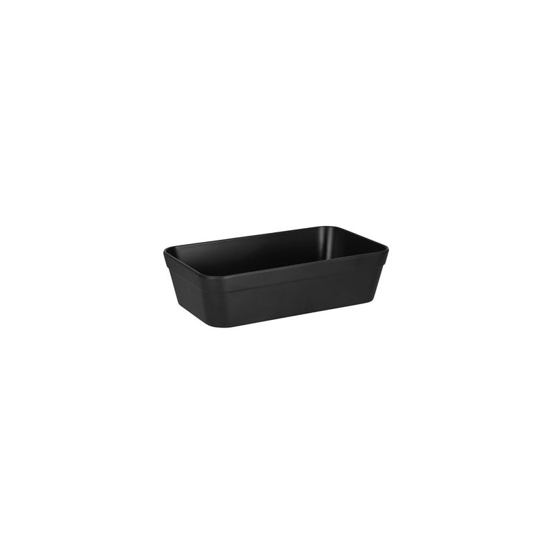 ZICCO MELAMINE LARGE INSERT BOWL SOLID BLACK 230x140x60mm (*46388*) = PACK OF 6 X EACHES