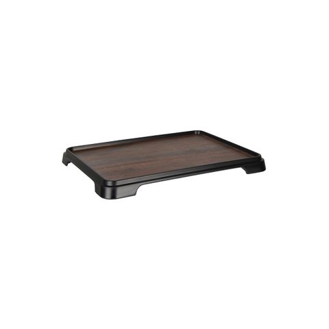 ZICCO MELAMINE INROOM TRAY RISER WALNUT/BLACK 415x313x35mm (*46393*) = PACK OF 4 X EACHES