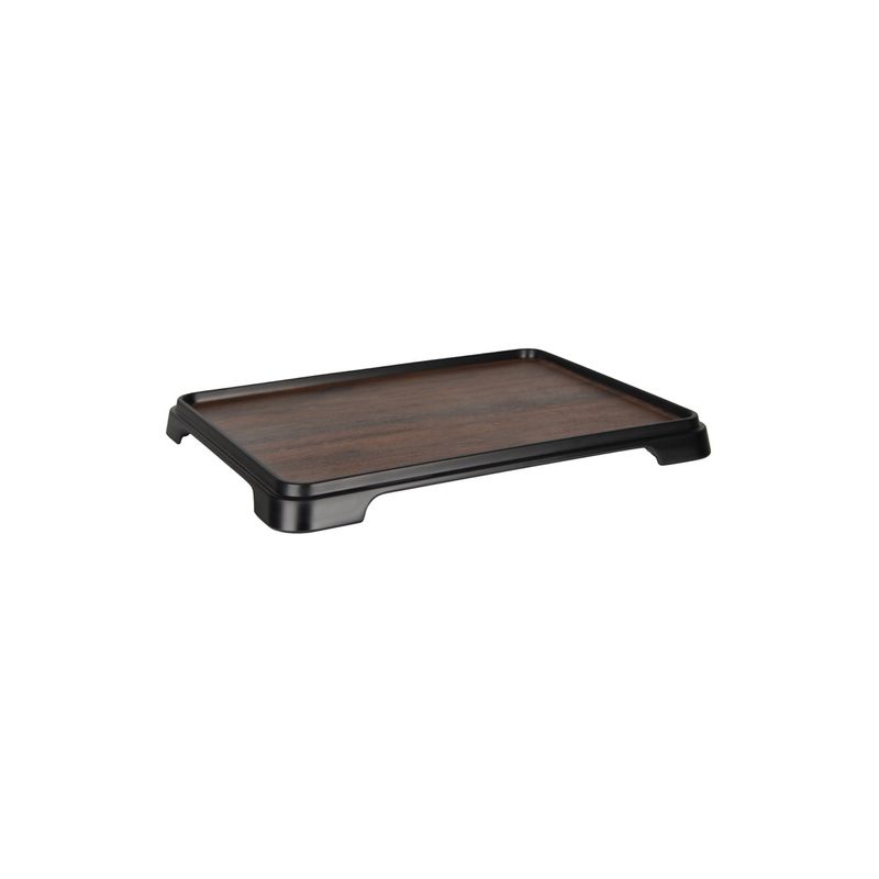 ZICCO MELAMINE INROOM TRAY RISER WALNUT/BLACK 415x313x35mm (*46393*) = PACK OF 4 X EACHES