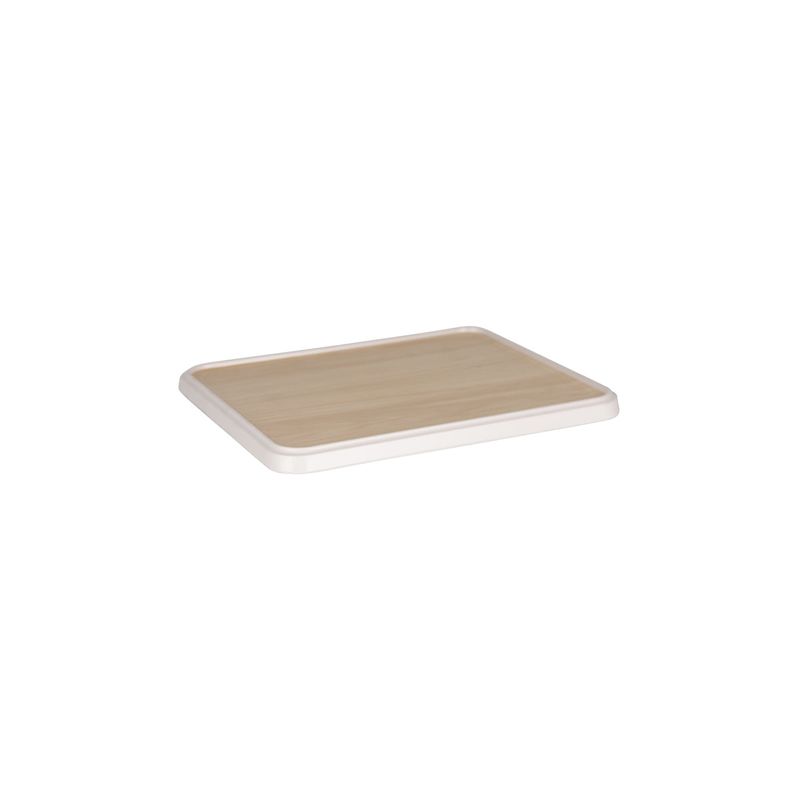 ZICCO MELAMINE BENTO TRAY LID WHITEWASH/WHITE 300x250x20mm (*46383*) = PACK OF 6 X EACHES