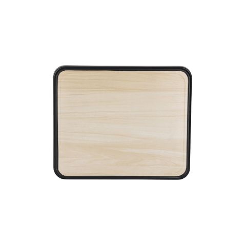 ZICCO MELAMINE BENTO TRAY LID WHITEWASH/BLACK 300x250x20mm (*46382*) = PACK OF 6 X EACHES