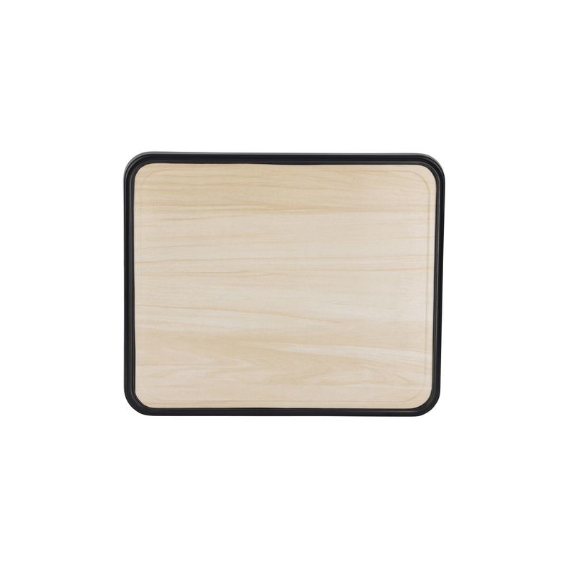 ZICCO MELAMINE BENTO TRAY LID WHITEWASH/BLACK 300x250x20mm (*46382*) = PACK OF 6 X EACHES