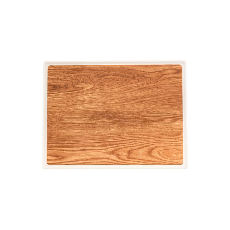 ZICCO MELAMINE CONTEMPO RECT ANTI-SLIP TRAY OAK 350x260x15mm (*46622*) = PACK OF 6 X EACHES