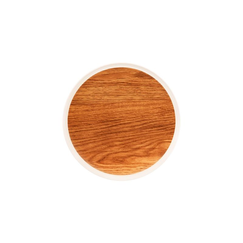 ZICCO MELAMINE CONTEMPO ROUND ANTI-SLIP TRAY OAK 304x15 (*46628*) = PACK OF 8 X EACHES