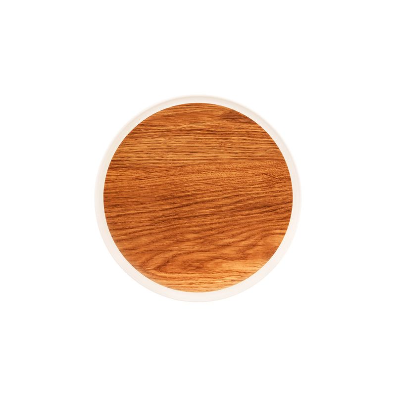 ZICCO MELAMINE CONTEMPO ROUND ANTI-SLIP TRAY OAK 354x15 (*46626*) = PACK OF 6 X EACHES