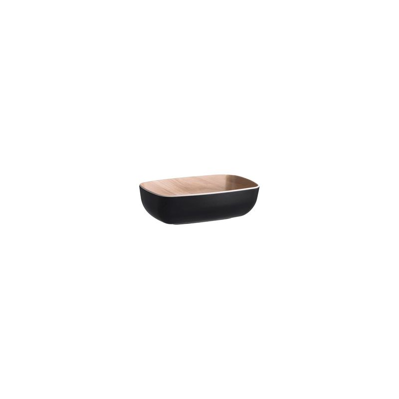 ZICCO MELAMINE ECHO BLACK/BIRCH GN 1/9 BOWL 176x108x55mm (*46536*) = PACK OF 12 X EACHES