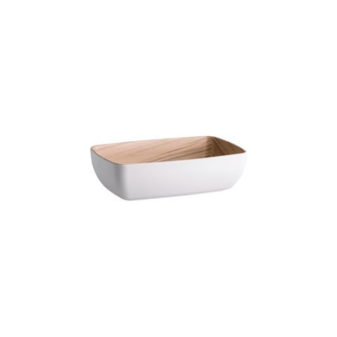 ZICCO MELAMINE ECHO WHITE/BIRCH BOWL GN 1/4 265x162x75mm (*46553*) = PACK OF 6 X EACHES