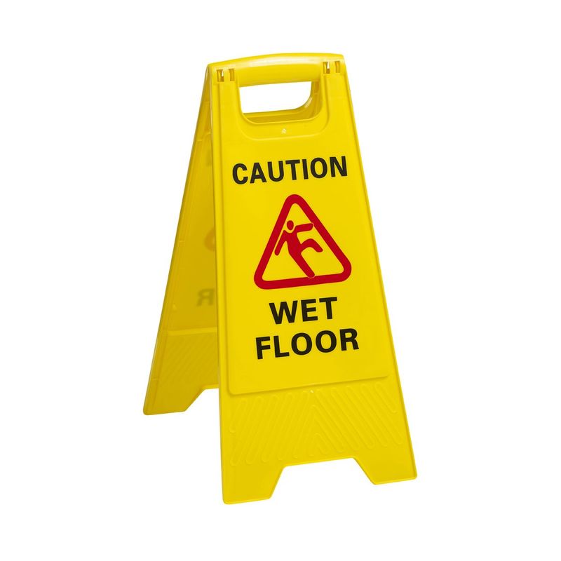 CHEF INOX A FRAME WET FLOOR CAUTION YELLOW (*81340*) = PACK OF 10 X EACHES