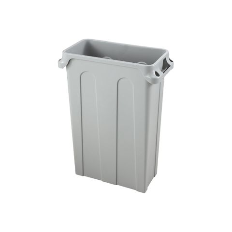 JIWINS VENTED CHANNEL CONTAINER GREY PE 566x279x760mm, 76lt (*JW-CR76V*) = PACK OF 6 X EACHES